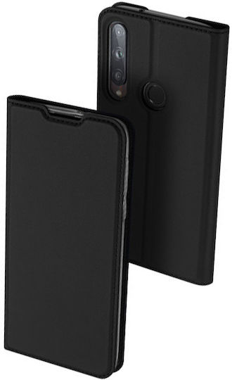 Dux Ducis Skin Pro Buchen Sie Synthetisches Leder Schwarz (Huawei P40 Lite E)
