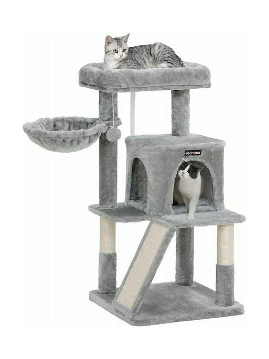 Feandrea Scratching Post Cat Trees Gray 4 levels 48x48x96cm