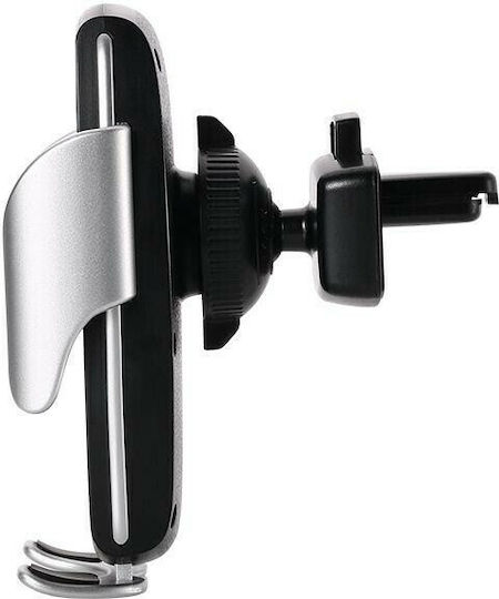 WK Charging Holder Car Mobile Mount with Adjustable Hooks and Wireless Charging Black