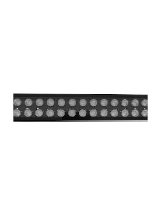 GloboStar Außenleuchte LED Wall Washer 72W mit Blau Licht IP66 Silber