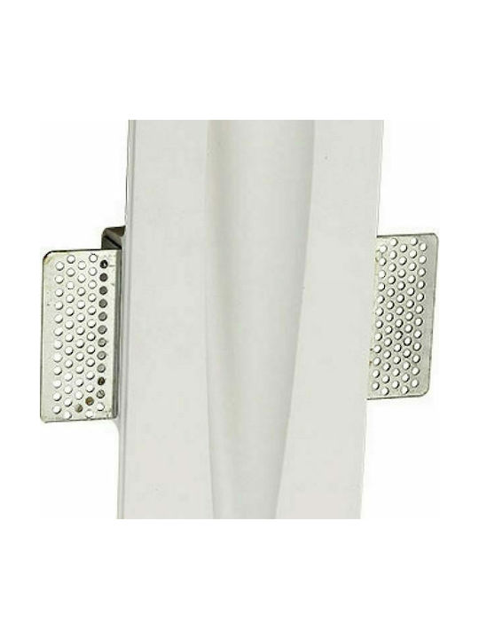 Aca Macy Rechteckig Gips Einbau Spot mit integriertem LED Weiß 32x10cm. 1Stück