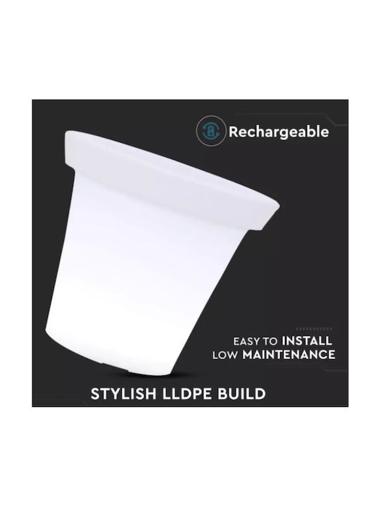 V-TAC V-TAC Flower Pot White 35.5x35.5x32.5cm