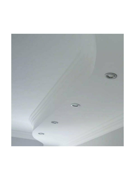 V-TAC VT-817 Rotund Metalic Cadru pentru Spoturi GU10 Argintiu 9.3x9.3cm. 2buc