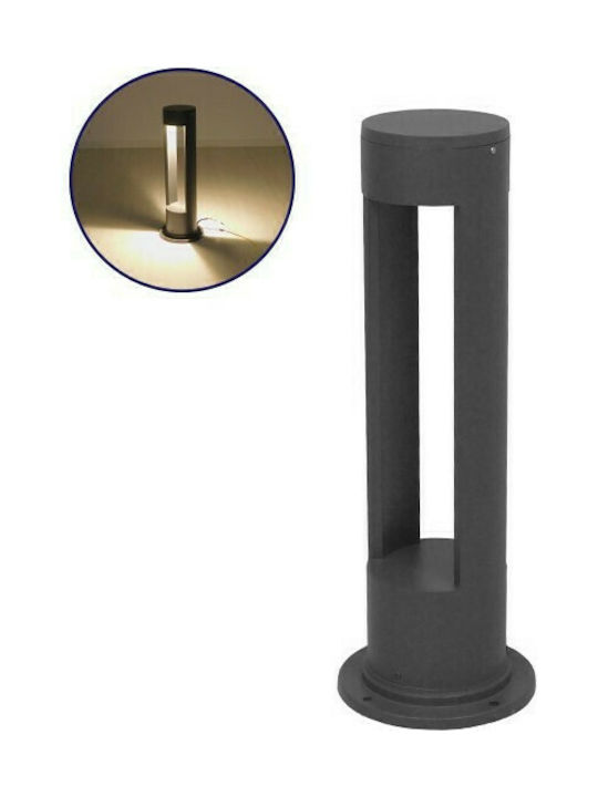 GloboStar Outdoor Floor Lamp Kleine Post LED 15W with Warmes Weiß Light IP65 Gray