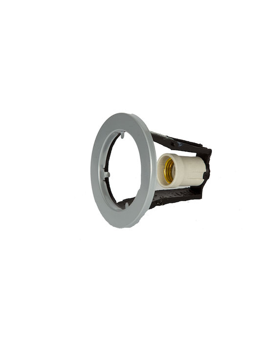 VK Lighting Rotund Metalic Spot Încorporat cu Soclu E14 R50 Gri 9.5x9.5cm. 1buc