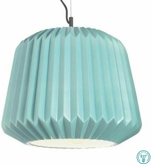 Ondaluce Plumcake Pendant Light Turquoise with Socket E27 38cm