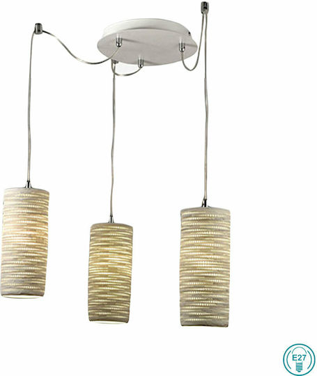 Fabas Luce Marbella Pendant Light White with Socket E27