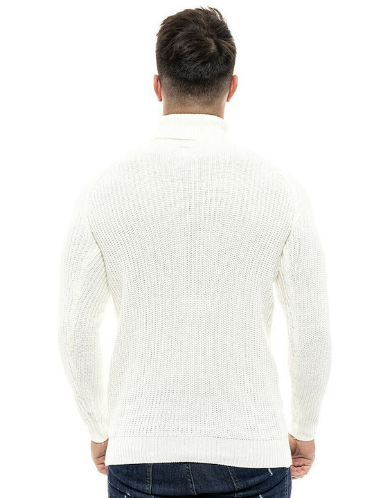 46-206-001 Langarm-Pullover Weiß