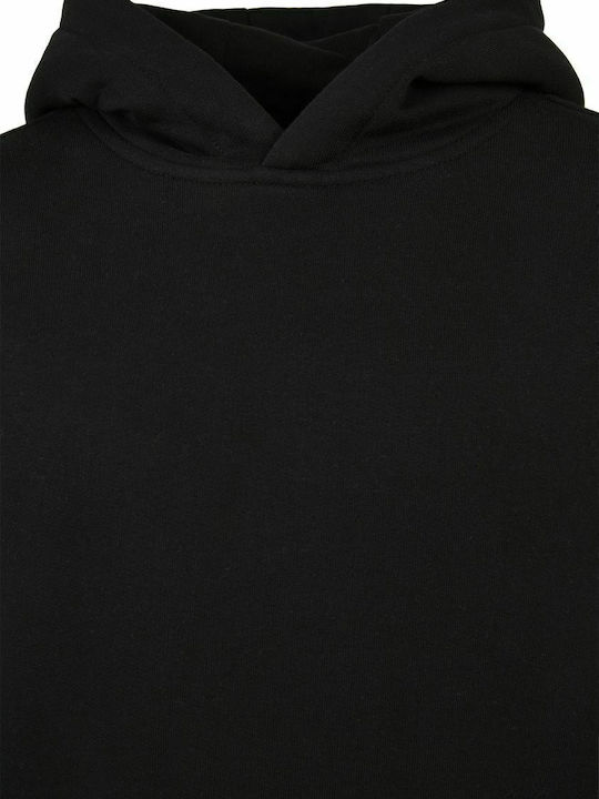 Fleece Kinder-Sweatshirt mit Kapuze Schwarz