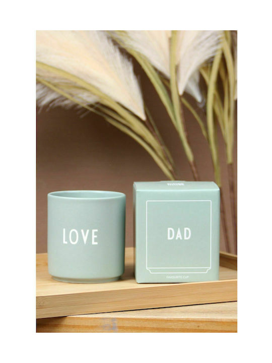 Design Letters Dad Porcelain Cup Green