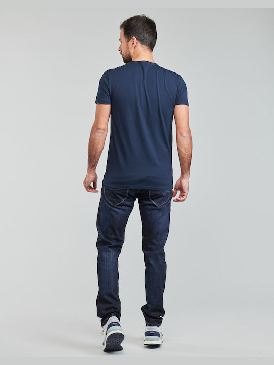 Pepe Jeans Ανδρικό T-shirt Navy Μπλε Μονόχρωμο