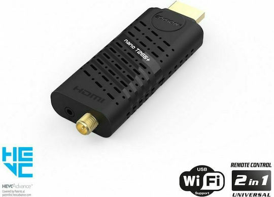 Edision Nano T265+ 01-07-0026 Ψηφιακός Δέκτης Mpeg-4 Full HD (1080p) με Λειτουργία PVR (Εγγραφή σε USB) Σύνδεση HDMI