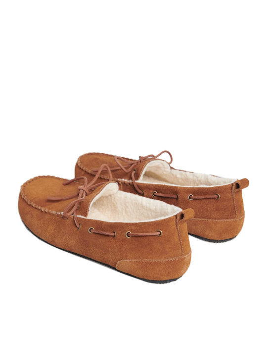 Wildleder Herren Mokassins in Tabac Braun Farbe