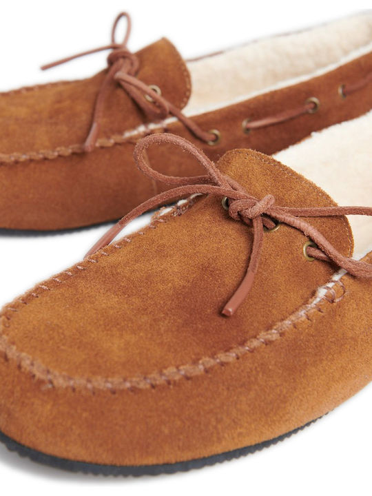 Wildleder Herren Mokassins in Tabac Braun Farbe