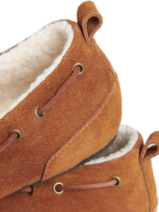 Wildleder Herren Mokassins in Tabac Braun Farbe