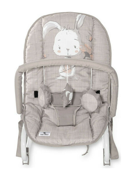 Lorelli Manual Baby Bouncer Eliza Beige Daisy for Babies up to 9kg