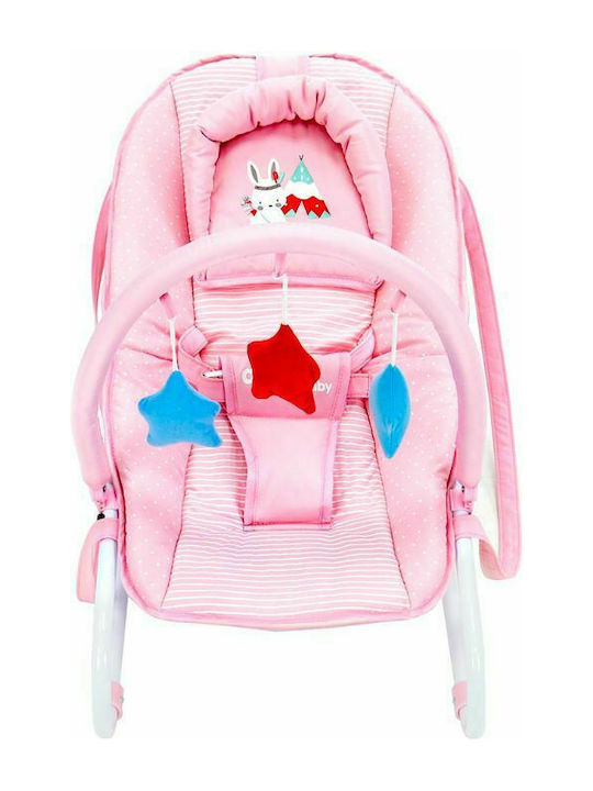 Asalvo Χειροκίνητο Relax Μωρού Baby Bouncer Rabbit Tippi Pink για Παιδί έως 9kg