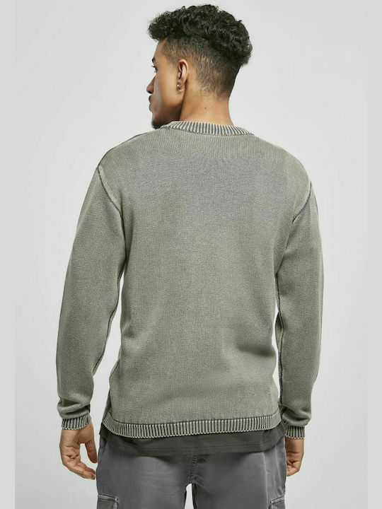 Urban Classics Washed Men's Long Sleeve Sweater Asphalt