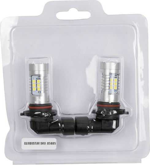 GloboStar Car HB3-9005 Light Bulb LED Canbus 6000K Cold White 12V 80W