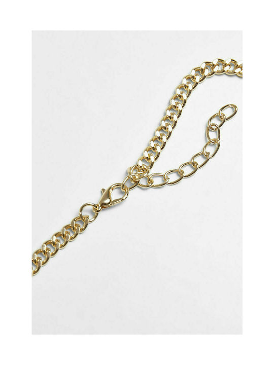 Urban Classics TB3888 Dollar Diamond Necklace Gold Plated with Diamond TB3888-00109