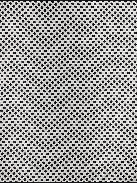 Μαντήλι Γυναικείο Σατέν Petit Πουά Λευκό/Μαύρο τετράγωνο 50εκ. x 50εκ