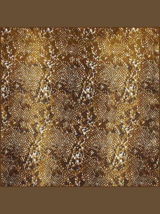 Women's Satin Handkerchief square 50cm x 50cm Snake - Snake Brown