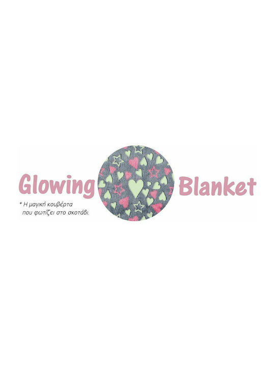Das Home Κουβέρτα Κούνιας Fleece Ροζ 110x150εκ.