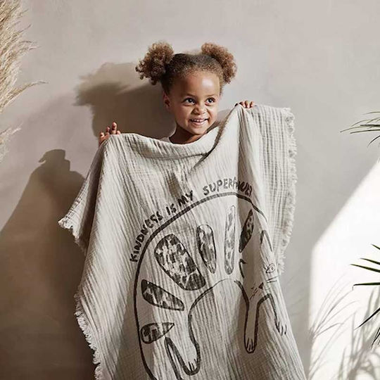 Elodie Details Kindness Cat Πάνα Αγκαλιάς από Μουσελίνα Καφέ 75x100εκ.