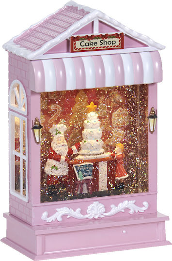 Christmas Decorative Kiosk Lighted with Santa Claus 16x9.3x25.5cm (Μiscellaneous Colors) Kiosk