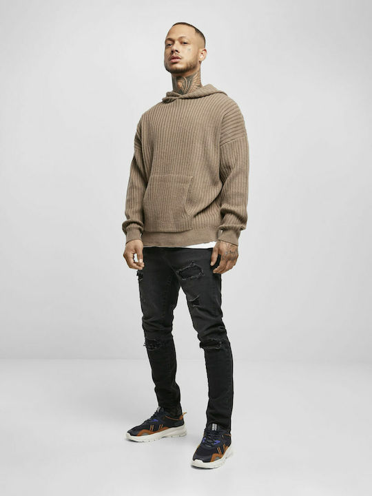 Langarm-Pullover Dark Khaki
