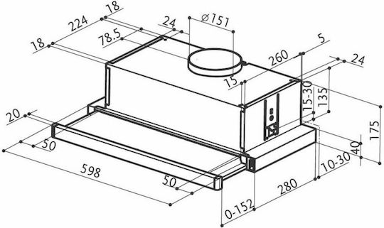 Faber Flexa NG Glass W A60 Συρόμενος Απορροφητήρας 60cm Λευκός