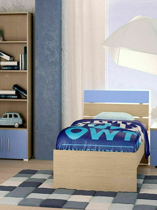 Note Kids Bed Semi Double Blue for Mattress 110x190cm
