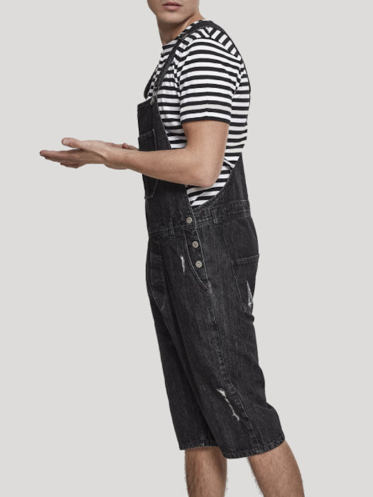 Dungaree Ανδρική Βερμούδα Τζιν Μαύρη