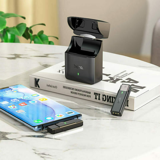Hoco S31 Stream Cordless Δυναμικό Μικρόφωνο Πέτου, Clip On για Κινητό σε Γκρι Χρώμα