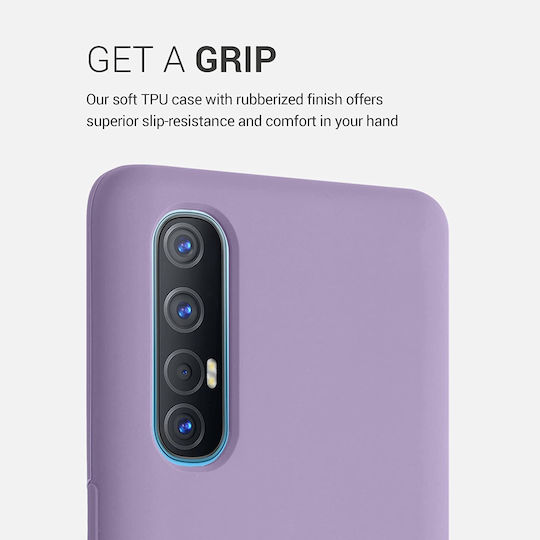 KWmobile Soft Flexible Rubber Cover Back Cover Σιλικόνης Violet Purple (Oppo Find X2 Neo)
