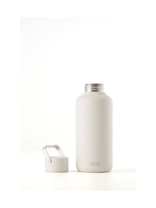 Equa Timeless Stainless Steel Water Bottle 600ml White