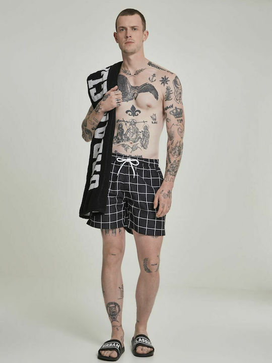 Men's Swimwear Bermuda Black/white with Patterns