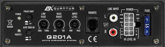 Esx Active Αυτοενισχυόμενο Subwoofer Αυτοκινήτου 8" 100W RMS με Κούτα
