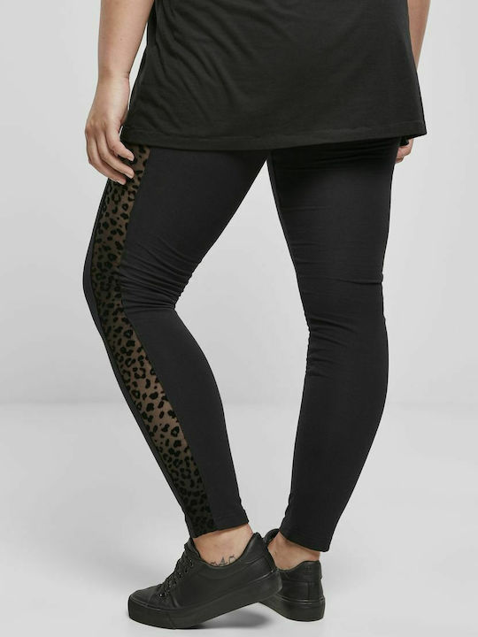 Frauen Lang Leggings Hochgeschnitten Schwarz