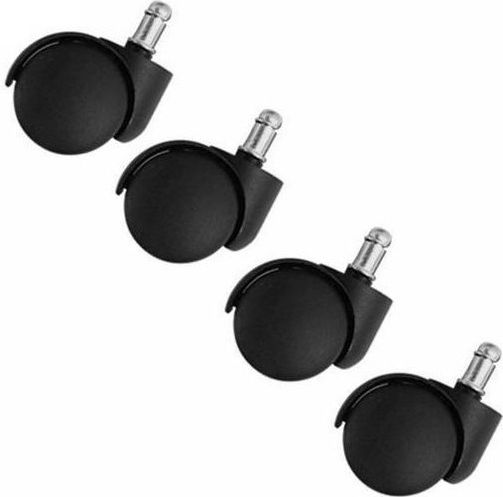 Duvo Plus Caster For Office Chair Plastic 4 Pieces Black