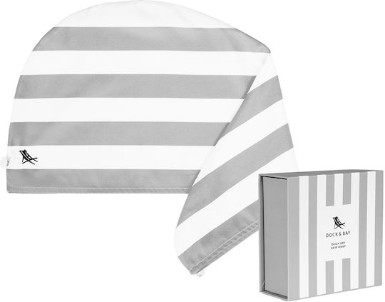 Dock & Bay Quick Dry Hair Wrap Prosop Păr Microfibră Gri 63x29cm