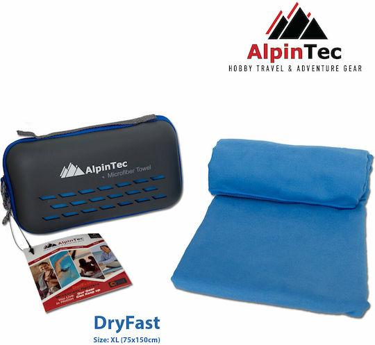 AlpinPro DryFast Πετσέτα Microfiber Σώματος σε Θήκη Πράσινη 150x75εκ.