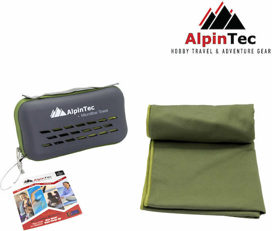 AlpinPro DryFast Πετσέτα Microfiber Σώματος σε Θήκη Πράσινη 150x75εκ.