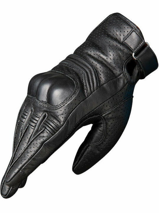 Nordcode Throttle Summer Men's Motorcycle Gloves Leather Waterproof Black