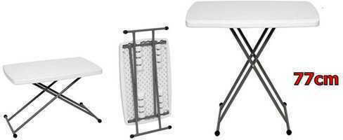 Campus Table Metal for Camping Foldable in Case 77x50x73cm White