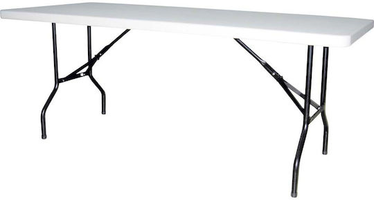 Escape Table Aluminum for Camping Foldable in Case 183x75x74cm White