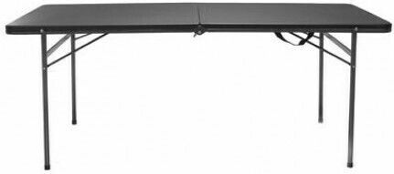 OZtrail Fold In Half Table Tabelle Stahl für Camping Klappbar 180x76x73cm Schwarz