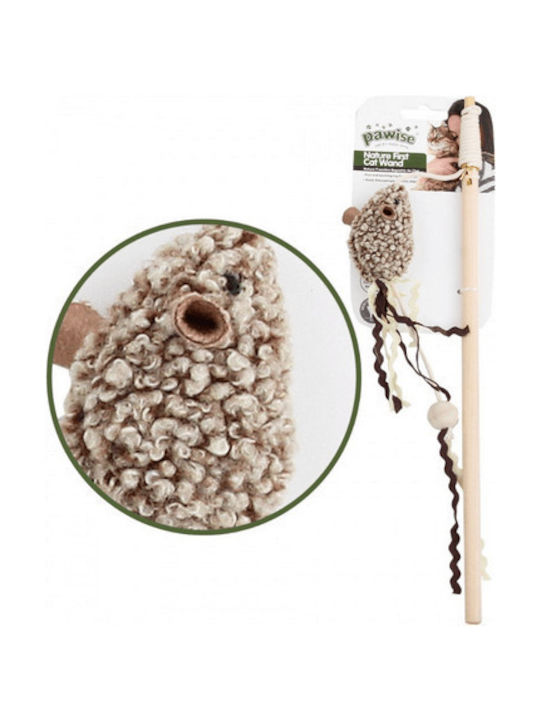 Pawise Nature First Mouse Teaser Cat Toy Rod Cat Toy