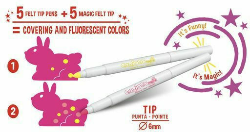Carioca Magic Color Up Μαρκαδόροι Ζωγραφικής 6mm Χονδροί, Μαγικοί Σετ 10 χρώματα