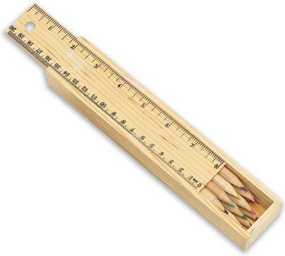 Next Colored Pencil Set Wooden Ruler